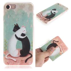 Black and White Cat IMD Soft TPU Cell Phone Back Cover for iPhone 6s 6 6G(4.7 inch)