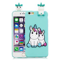 Couple Unicorn Soft 3D Climbing Doll Soft Case for iPhone 6s 6 6G(4.7 inch)