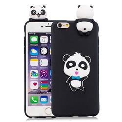 Blue Bow Panda Soft 3D Climbing Doll Soft Case for iPhone 6s 6 6G(4.7 inch)