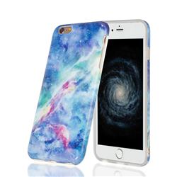 Blue Starry Sky Marble Clear Bumper Glossy Rubber Silicone Phone Case for iPhone 6s 6 6G(4.7 inch)