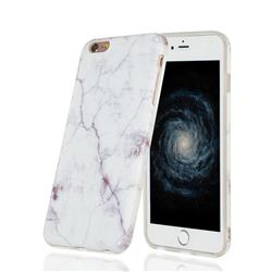 White Smooth Marble Clear Bumper Glossy Rubber Silicone Phone Case for iPhone 6s 6 6G(4.7 inch)