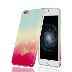 Sunset Glow Marble Clear Bumper Glossy Rubber Silicone Phone Case for iPhone 6s 6 6G(4.7 inch)