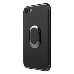 Anti-fall Invisible 360 Rotating Ring Grip Holder Kickstand Phone Cover for iPhone 6s 6 6G(4.7 inch) - Black