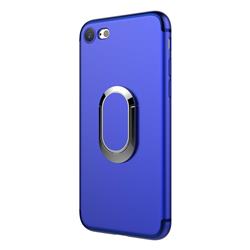 Anti-fall Invisible 360 Rotating Ring Grip Holder Kickstand Phone Cover for iPhone 6s 6 6G(4.7 inch) - Blue