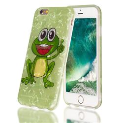 Smile Frog Shell Pattern Clear Bumper Glossy Rubber Silicone Phone Case for iPhone 6s 6 6G(4.7 inch)