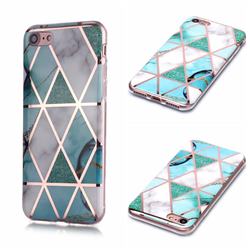 Green White Galvanized Rose Gold Marble Phone Back Cover for iPhone 6s 6 6G(4.7 inch)