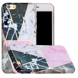 Pink and Black Painted Marble Electroplating Protective Case for iPhone 6s 6 6G(4.7 inch)