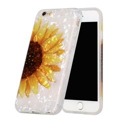 Face Sunflower Shell Pattern Glossy Rubber Silicone Protective Case Cover for iPhone 6s 6 6G(4.7 inch)