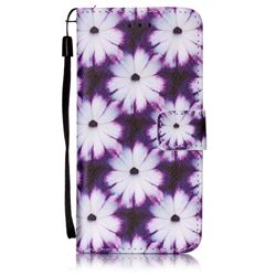 Purple Chrysanthemums Leather Wallet Case for iPhone 6s 6 (4.7 inch)
