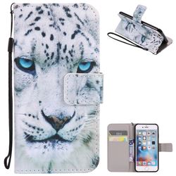 White Leopard PU Leather Wallet Case for iPhone 6s 6 6G(4.7 inch)