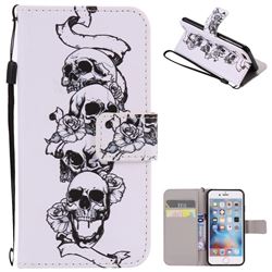 Skull Head PU Leather Wallet Case for iPhone 6s 6 6G(4.7 inch)