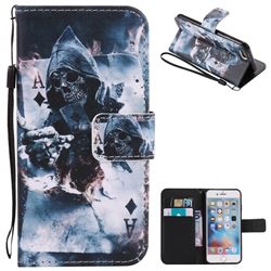 Skull Magician PU Leather Wallet Case for iPhone 6s 6 6G(4.7 inch)