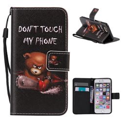 Angry Bear PU Leather Wallet Case for iPhone 6s 6 6G(4.7 inch)