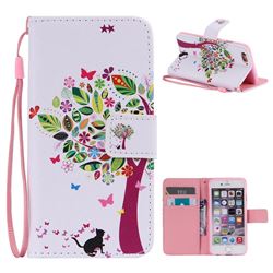 Cat and Tree PU Leather Wallet Case for iPhone 6s 6 6G(4.7 inch)