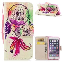 Feather Wind Chimes PU Leather Wallet Case for iPhone 6s 6 6G(4.7 inch)