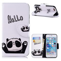 Hello Panda Leather Wallet Case for iPhone 6s 6 6G(4.7 inch)