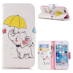 Umbrella Elephant Leather Wallet Case for iPhone 6s 6 6G(4.7 inch)
