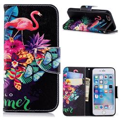 Flowers Flamingos Leather Wallet Case for iPhone 6s 6 6G(4.7 inch)