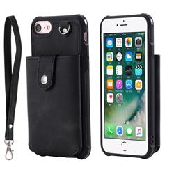 Retro Luxury Anti-fall Mirror Leather Phone Back Cover for iPhone 6s 6 6G(4.7 inch) - Black