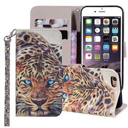 Leopard 3D Painted Leather Phone Wallet Case Cover for iPhone 6s 6 6G(4.7 inch)