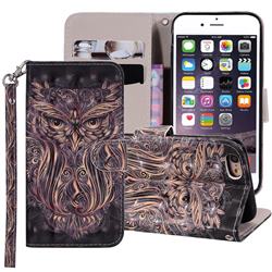 Tribal Owl 3D Painted Leather Phone Wallet Case Cover for iPhone 6s 6 6G(4.7 inch)