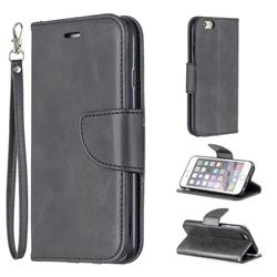Classic Sheepskin PU Leather Phone Wallet Case for iPhone 6s 6 6G(4.7 inch) - Black