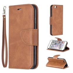 Classic Sheepskin PU Leather Phone Wallet Case for iPhone 6s 6 6G(4.7 inch) - Brown