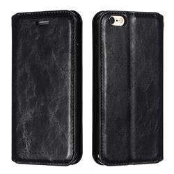 Retro Slim Magnetic Crazy Horse PU Leather Wallet Case for iPhone 6s 6 6G(4.7 inch) - Black