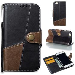 Retro Magnetic Stitching Wallet Flip Cover for iPhone 6s 6 6G(4.7 inch) - Dark Gray