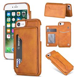 Luxury Magnetic Double Buckle Leather Phone Case for iPhone 6s 6 6G(4.7 inch) - Brown