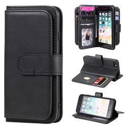 Multi-function Ten Card Slots and Photo Frame PU Leather Wallet Phone Case Cover for iPhone 6s 6 6G(4.7 inch) - Black