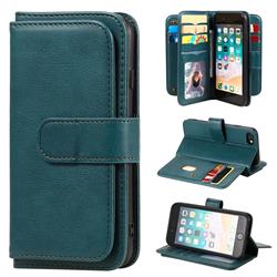 Multi-function Ten Card Slots and Photo Frame PU Leather Wallet Phone Case Cover for iPhone 6s 6 6G(4.7 inch) - Dark Green