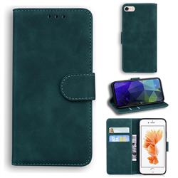 Retro Classic Skin Feel Leather Wallet Phone Case for iPhone 6s 6 6G(4.7 inch) - Green