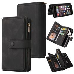 Luxury Multi-functional Zipper Wallet Leather Phone Case Cover for iPhone 6s 6 6G(4.7 inch) - Black