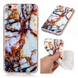 Blue Gold Soft TPU Marble Pattern Case for iPhone 6s Plus / 6 Plus (5.5 inch)