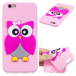 Pink Owl Soft 3D Silicone Case for iPhone 6s Plus / 6 Plus 6P(5.5 inch)