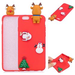 Red Elk Christmas Xmax Soft 3D Silicone Case for iPhone 6s Plus / 6 Plus 6P(5.5 inch)