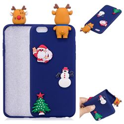 Navy Elk Christmas Xmax Soft 3D Silicone Case for iPhone 6s Plus / 6 Plus 6P(5.5 inch)