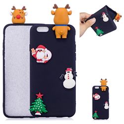 Black Elk Christmas Xmax Soft 3D Silicone Case for iPhone 6s Plus / 6 Plus 6P(5.5 inch)