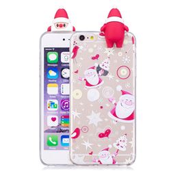 Dancing Santa Claus Soft 3D Climbing Doll Soft Case for iPhone 6s Plus / 6 Plus 6P(5.5 inch)
