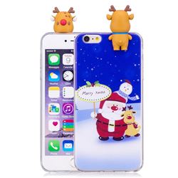 Snow Santa Claus Soft 3D Climbing Doll Soft Case for iPhone 6s Plus / 6 Plus 6P(5.5 inch)