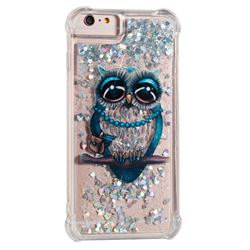 Sweet Gray Owl Dynamic Liquid Glitter Sand Quicksand Star TPU Case for iPhone 6s Plus / 6 Plus 6P(5.5 inch)