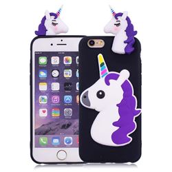 Unicorn Soft 3D Silicone Case for iPhone 6s Plus / 6 Plus 6P(5.5 inch) - Black