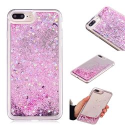 Glitter Sand Mirror Quicksand Dynamic Liquid Star TPU Case for iPhone 6s Plus / 6 Plus 6P(5.5 inch) - Cherry Pink