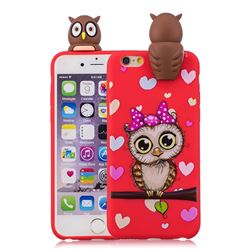 Bow Owl Soft 3D Climbing Doll Soft Case for iPhone 6s Plus / 6 Plus 6P(5.5 inch)