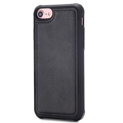Luxury Shatter-resistant Leather Coated Phone Back Cover for iPhone 6s Plus / 6 Plus 6P(5.5 inch) - Black