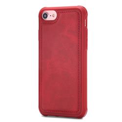 Luxury Shatter-resistant Leather Coated Phone Back Cover for iPhone 6s Plus / 6 Plus 6P(5.5 inch) - Red