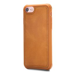 Luxury Shatter-resistant Leather Coated Phone Back Cover for iPhone 6s Plus / 6 Plus 6P(5.5 inch) - Brown