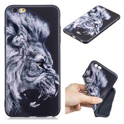 Lion 3D Embossed Relief Black TPU Cell Phone Back Cover for iPhone 6s Plus / 6 Plus 6P(5.5 inch)