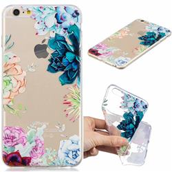 Gem Flower Clear Varnish Soft Phone Back Cover for iPhone 6s Plus / 6 Plus 6P(5.5 inch)